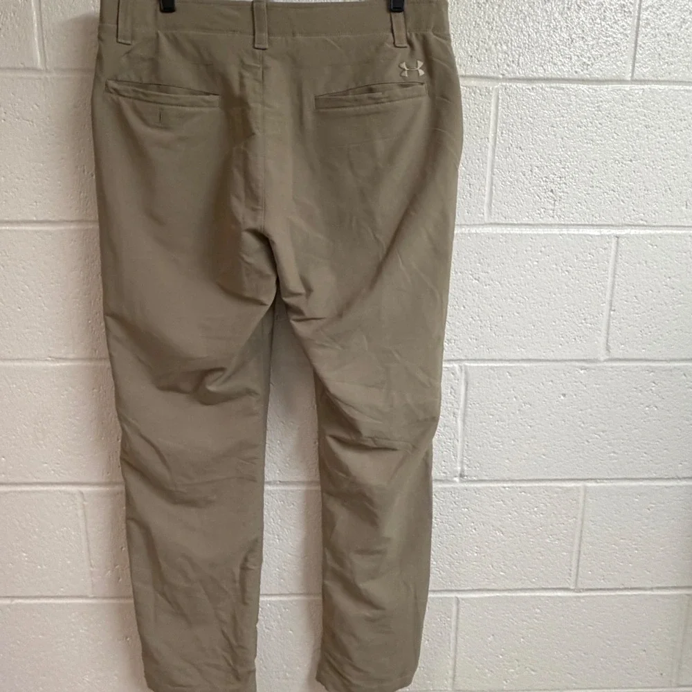 Under Armour Mens Performance Golf Chino Pants 34x32 Khaki Stretch Techwear Gorp